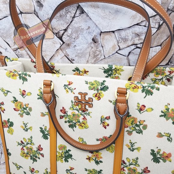 #bagsavenue Yellow Green Floral Christmas Tory Burch Daisy Printed Jumbo - Picture 7 of 16